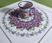 linen napkin - Polish pottery